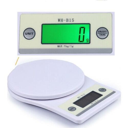 7KG Digital Food Diet Gram Scales 7kg/1g Digital Electronic Kitchen Postal Weighing Balance Portable Cooking Bench Scales