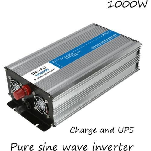 DC-AC 1000W Pure Sine Wave Inverter 12V To 220V Converters With Charge UPS Electric Power Supply LED Digital Display USB China
