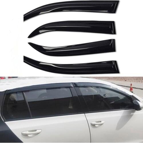 For VW Golf MK6 2010 2011 2012 -2013 Side Window Deflector Acrylic Sun Rain Deflector Weather Shield