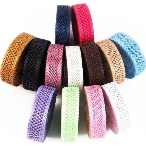 David angie 7/8" 22MM Plain Hollow Mesh Grid Lace Ribbon Tape 5Y,DIY Handmade Materials,Wedding Decoration,Gift Wrap,5Y48645