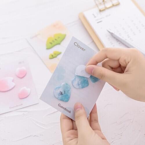 DL Korean stationery creative aesthetical flower petals convenient sticker N post memorandum note sticker note Exquisite office