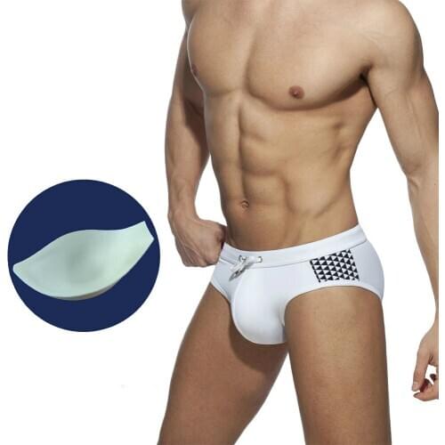 Splicing Mens Swim Trunks Sexy Bikini Swimwear Quick Dry Swimming Briefs Surffing Boxer Swimsuit Beachwear Maillot De Bain Homme