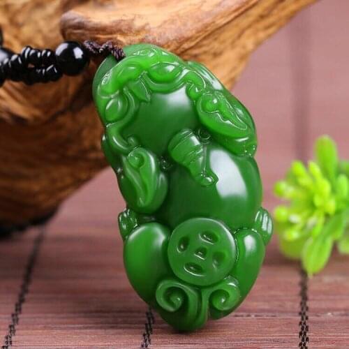 Hot Selling Natural Men Women Fine Jade Green Jade Pendant Necklace Jewellery Fashion Accessories Gifts Unisex