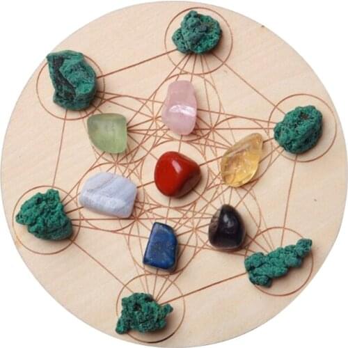 29EF Altar Wooden Divination Pendulum Board Sets Star Sun Moon Laser Cut Slice Wood Base Coasters Wall Sign Decor Pointed