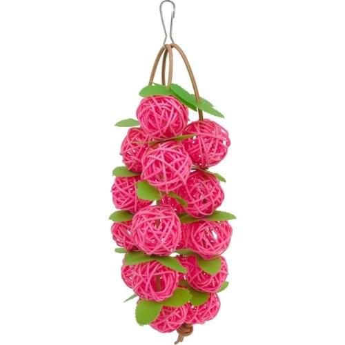 Bird Foraging and Natural Chew Toy Vine Balls, Parrot Cage, Swinging Climbing and Chewing, Mini Macaws