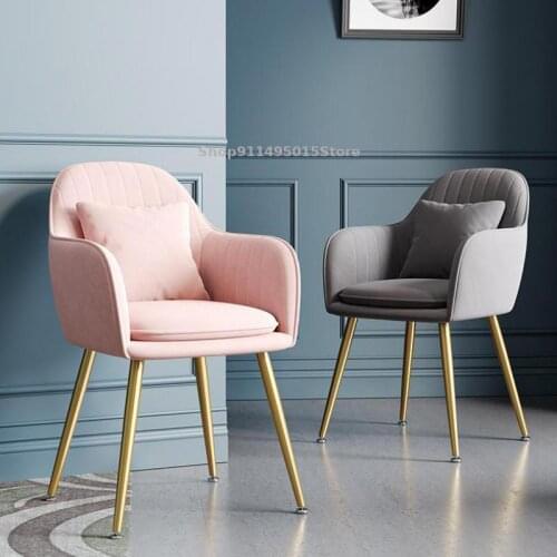 Nordic Light Luxury Chair Backrest Bedroom Girl Home Net Red Makeup Stool Modern Minimalist Ins Dressing Table Stool