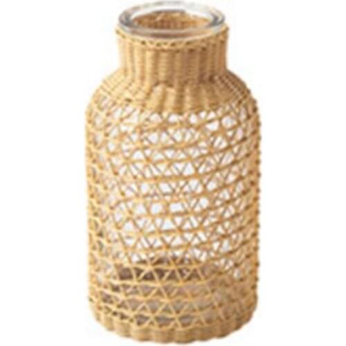 Straw Glass Flower Vase Japanese Flower Pot in the Nordic Contracted Creative Flower Basket to Water Plants