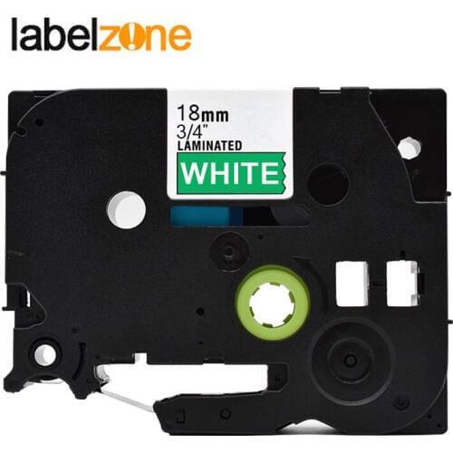 18mm tze-745 White on green label tape Compatible Brother p-touch printers tze tape laminated tze-745 tze745 tz745 tze745 ribbon