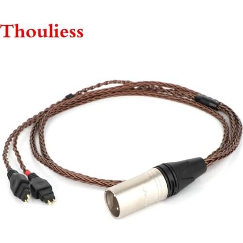 Thouliess HIFI 4pin XLR Balanced Male Pure Copper Headphone Replacement Audio Cable for HD600 HD650 HD525 HD545 HD565 HD580
