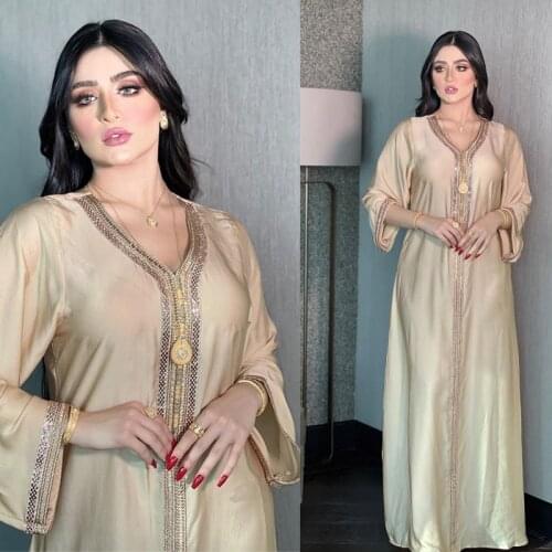 Tilapia Muslim Style Sexy Solid Elegant African Dashiki Abaya Maxi Long Fashion Brand Loose Dress