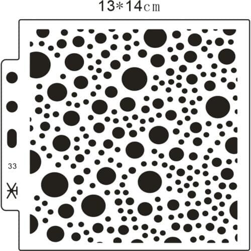 Air bubbles 13*14cm scrapbook stencils spray plastic mold shield DIY cake hollow Embellishment printing lace ruler child toys