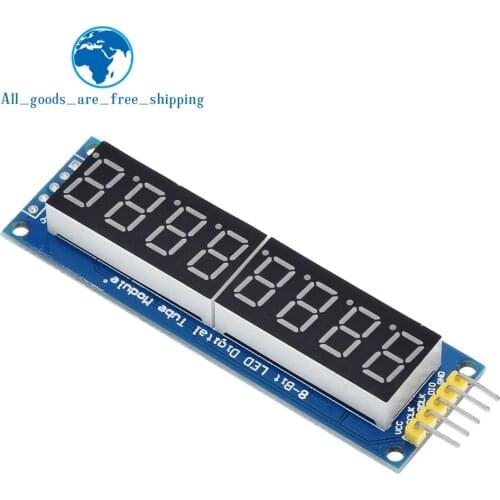 TZT 74HC595 CWG 8-Digit 8 Bits 8bit Digital Tube Display Control Module Red Three IO for Arduino 595 Driver