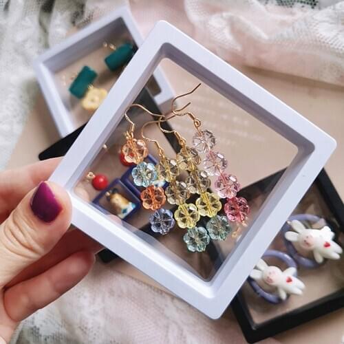 Transparent Earring Storage Box Pe Film Display Box Case For Pendant Necklace Bracelet Ring Jewelry Pin New Design