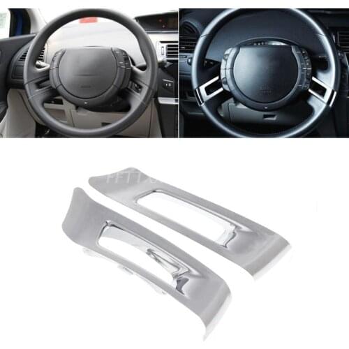 1 Pair ABS Steering Wheel Cover Insert Sticker Trim For Citroen C-Quatre 2012
