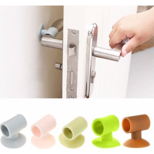 1PC Practical Door Handle Silicone Anticollision Sucker Home Door Protecting Pad Mute Silencer Suction Door Stops Mats