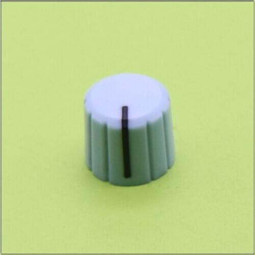 10 pieces 15MM*13.5MM light blue and black plastic knob WH148 flower shaft handle marked potentiometer knob