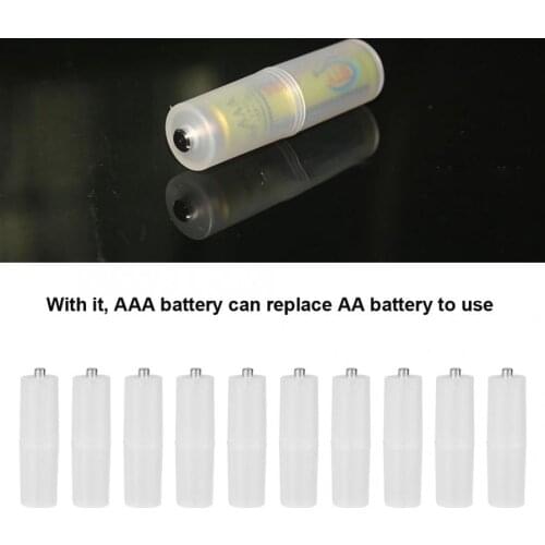 10PCS AAA to AA Size Cell Battery Converter Adapter Batteries Holder Case Box Switcher NEW