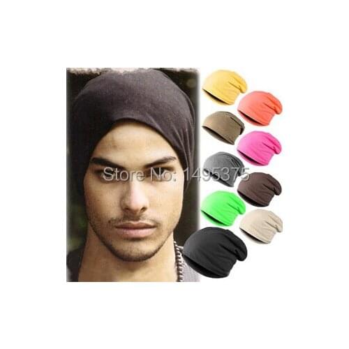 200pcs/lot New Fashion Winter Unisex Solid Color Elastic Hip Hop Cap Beanie Hat 13 color for choose