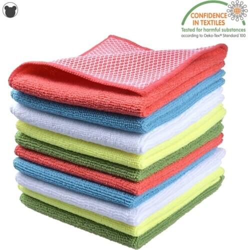 3pc Kitchen towels dish washing cloth mesh towel wipes absorbable soft window car rags bathroom microfiber cleaning cloth