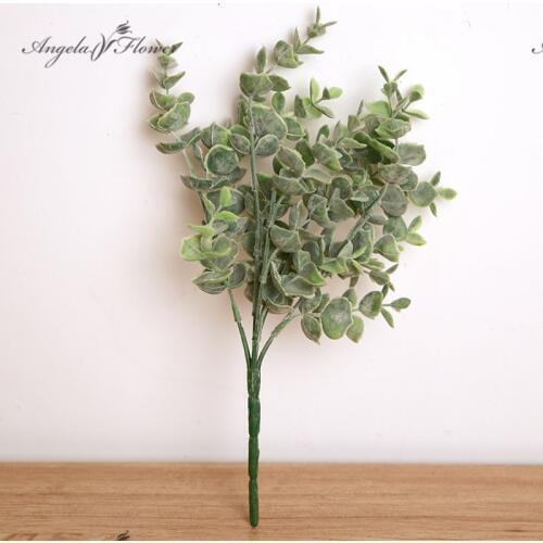 30 artificial eucalyptus green plants latex fake accessories grass decor home office party Christmas garden plants wall materal