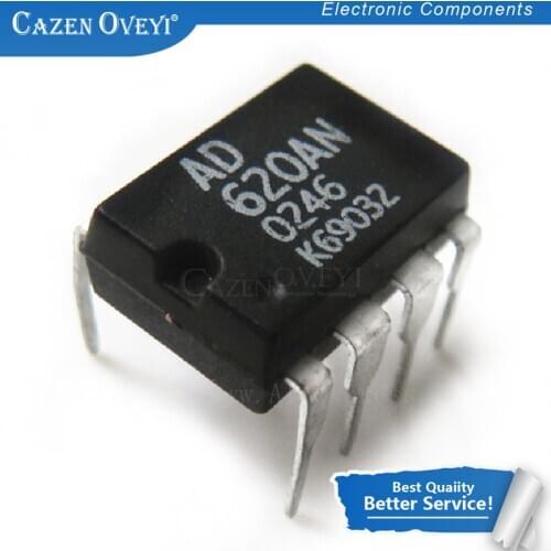 5pcs/lot AD620ANZ AD620AN AD620A AD620 DIP-8 In Stock