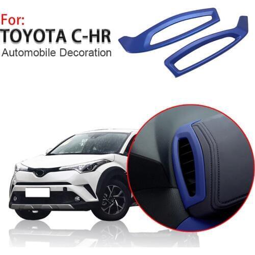 Loyalty for Toyota C-HR CHR 2016 2017 2018 Upper Air Vent Outlet Trim Garnish Cover Blue Car Styling Auto Accessories