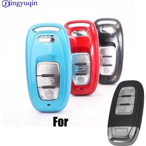 Jingyuqin Paint Abs 3B Car Key Cover Case for Audi A4L A5 A6 A6L Q5 S5 S7 Protect Smart Remote Car Styling
