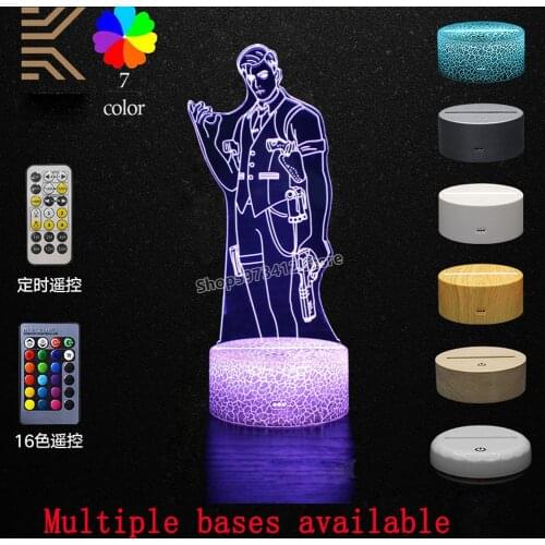 Fortnites Decorative Lights Game Series 3D Table Lamp LED Colorful Touch Remote Control Night Light Room Decor Christmas Gifts