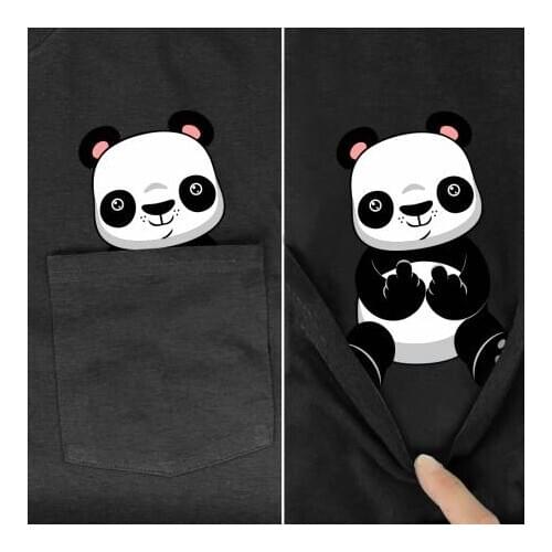 Halloween T Shirt summer Cartoon panda printed t-shirt men for women shirts tops black cotton tees Fashion Short sleeve