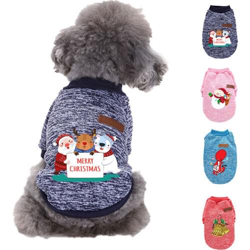 Classic Solid Puppy Dog Sweater Winter Xmas Warm Clothing for Small Dogs Costume Chihuahua Coat Knitting Crochet Cloth Jersey