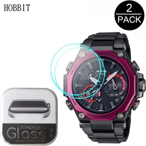 2PCS 9H 2.5D HD Clear Tempered Glass For Casio G-SHOCK MTG-B2000B MTG-B2000D MTG-B2000BD Smart Watch Film Anti-Scratch Glass