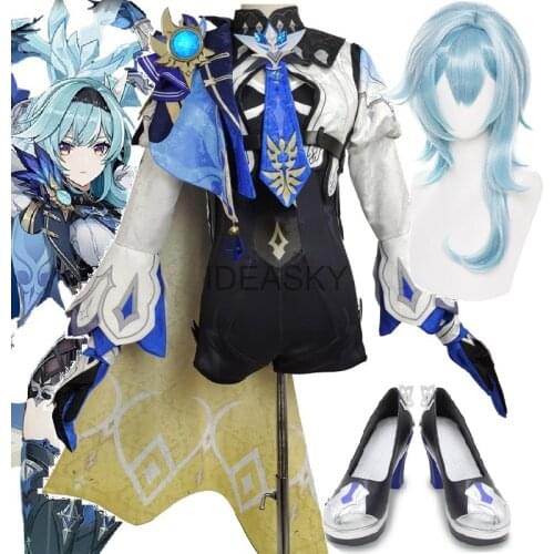 Genshin Impact Eu la Eula Cosplay Costume Uniform Cosplay Costume Women adult Halloween Party Outfit Game Suit Jumpsuits