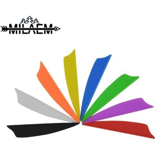 50/100 pcs 2.5 inch Archery Arrow Feather Rubber Arrow Vanes For Wooden Fiberglass Arrow Parts Indoor Sports Hunting Games