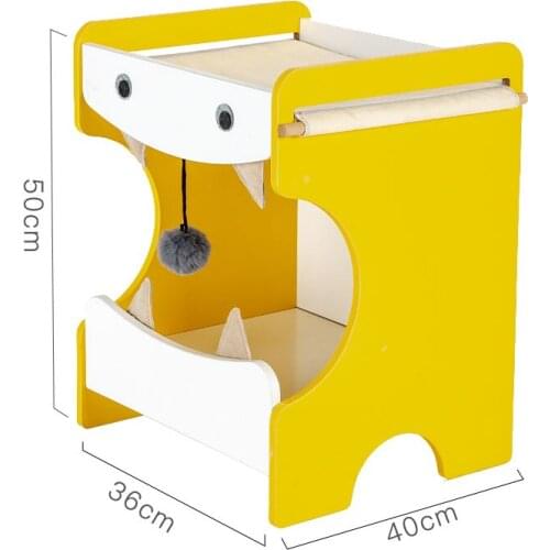 Cute monster nest cat nest four seasons universal solid wood creative cat house villa cat nest home series pet bed