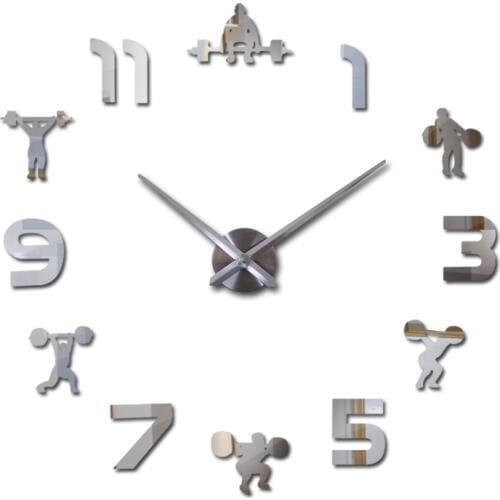 Fashion new 3D wall clock quartz watch reloj de pared modern design large decorative clocks Europe acrylic mirror stickers