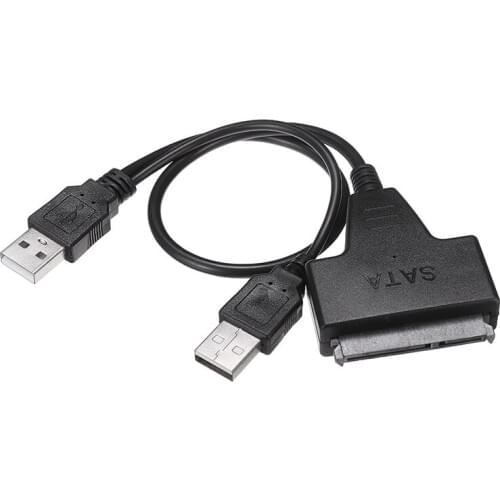 New Arrival 1pc 45cm USB 3.0 SATA 7+15Pin To USB 2.0 Connector Adapter Cable For 2.5 HDD Hard Disk Drive Laptop Accessories
