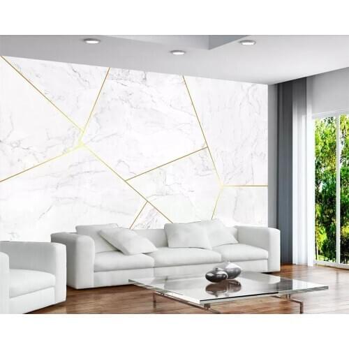 Beibehang Custom wallpaper 3d stereo photo mural Nordic high-end atmospheric marble gold texture geometric background wall paper