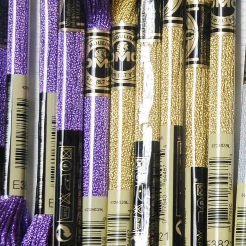 Oneroom 1pcs Metal Effects metallic thread for cross stitch France color DMC france E168 silver embroidery needlework