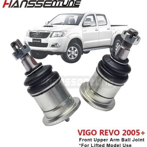 4WD Front 25mm Greasable Extended Front Upper Ball Joints For Hilux Vigo GGN25 KUN26 REVO Tacoma 2005