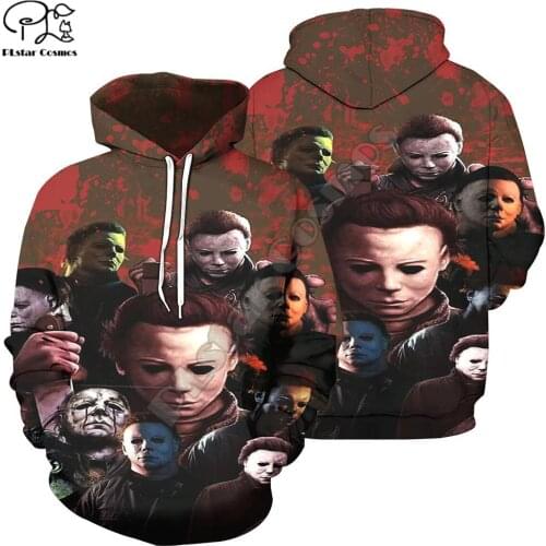 PLstar Cosmos Michael Myers Halloween 3D Printed Hoodies Sweatshirts Zip Hooded For Men And Women Casual Streetwear Style-M1