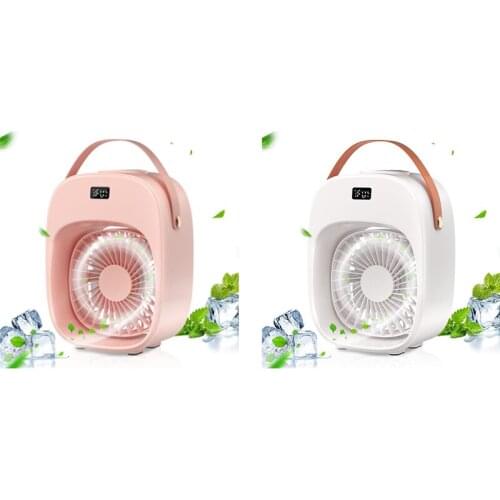 Portable Air Conditioner Mini Air Cooler Fan with 3600MAh/Night Light Personal Air Cooler LCD Display for Home Office