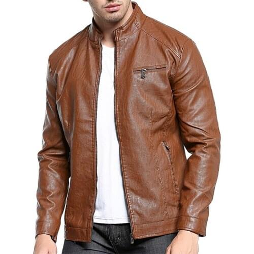 Men's Faux Leather Jackets QIANDUBAO China