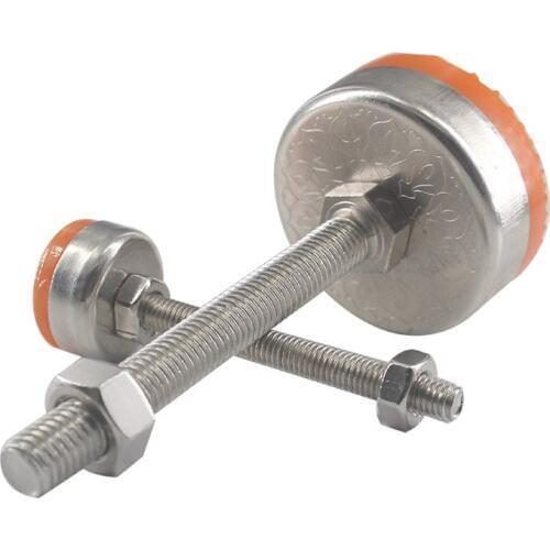 Adjustable Foot Cup M12/M16/M20 Thread Anti-slip Leveling Foot TPU 60/70/80mm Base Steel Articulated Feet