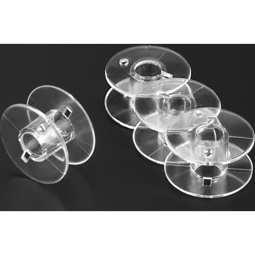10/20/30pcs Plastic Empty Bobbins Transparent Sewing Machine Spools for Home Sewing Threads Bobbins Accessories