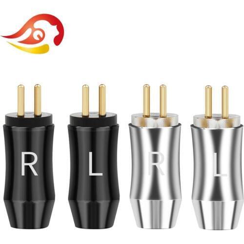 QYFANG 0.78mm Earphone Pin Speaker Wire Connector For UM3X W4R UE18 HiFi Headset Aluminum Alloy Metal Plug Audio Jack Adapter