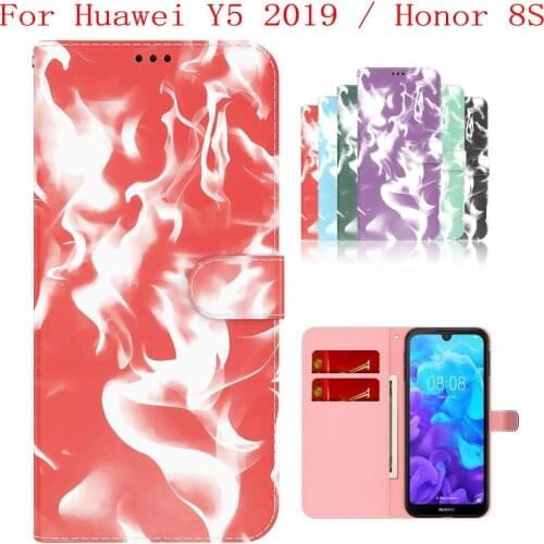 Sunjolly Case for Huawei Y5 2019 Honor 8S Wallet Stand Flip PU Phone Case Cover coque capa Huawei Y5 2019 Honor 8S Case Cover