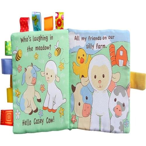 Animal Embroidered Cloth Book Newborn Early Development Activity Books Baby Kids Gifts Animal Cloth Book Baby Soft Toys New