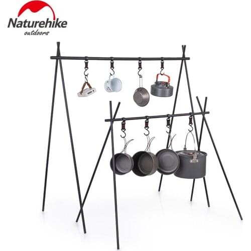 Naturehike Outdoor Camping Accessory Ultralight Folding Aluminum Alloy Hanging Rack Drying Triangular Rack For Clothes Cookware