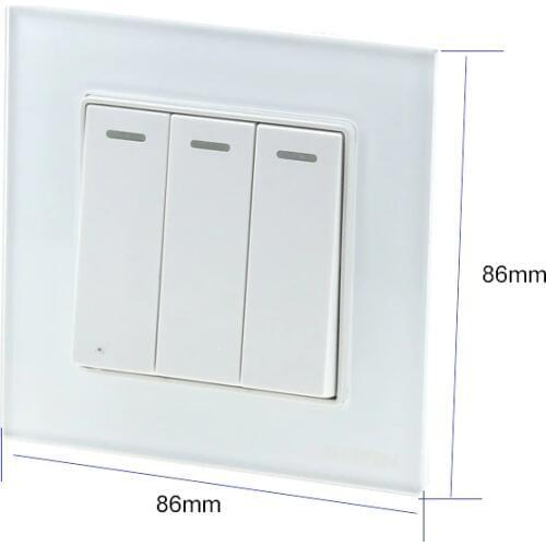 High quality electrician wall triple open single control switch keyboard type 86 three-position light power switch panel