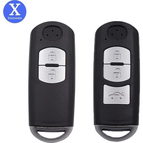 Xinyuexin 2 3 Button Smart Car Key Shell Case for MAZDA 3 6 5 CX5 CX3 CX-9 3 Sport Replacement Car Key Case Fob Auto Accessories